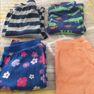 Girls 4 pajamas bottoms & pink pants size 7-8